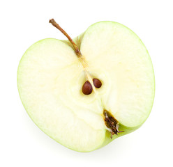 Apple. Half apple isolated on white background