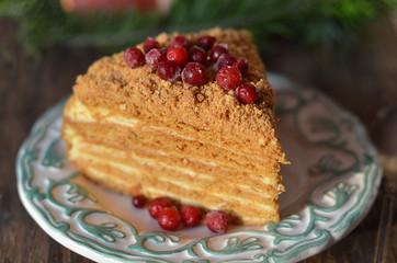 Торт с брусникой.