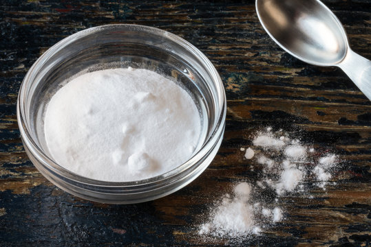 Baking Soda in an ingredient bowl with measuring spoon