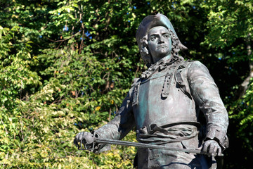 statue of Admiral Peter Tordenskjold in Oslo, Norway