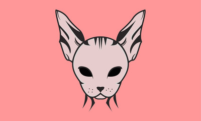 Hand drawn stylish cat 