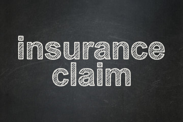Obraz premium Insurance concept: Insurance Claim on chalkboard background