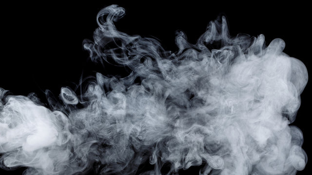 Abstract smoke Weipa. Personal vaporizers fragrant steam. The concept of alternative non-nicotine smoking. Blue smoke on a black background. E-cigarette. Evaporator. Taking Close-up. Vaping.