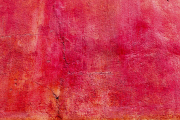 Obraz premium Jasnoczerwona pomarańczowa ściana San Miguel de Allende Meksyk