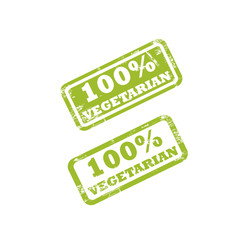 VEGETARIAN stamp sign