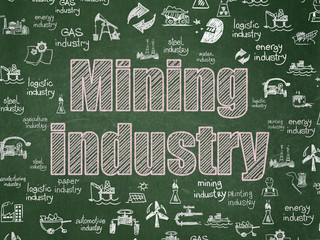 Industry concept: Mining Industry on School board background