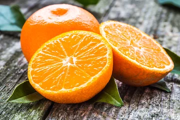  Fresh mandarin oranges fruit on wooden table © bukhta79