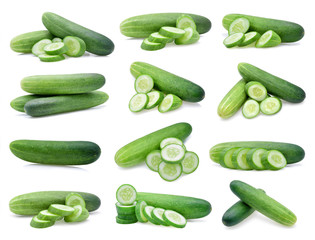 cucumber isolated on white background.