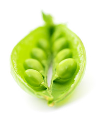 Fresh green peas.