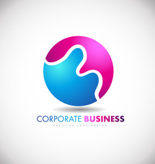Corporate business sphere logo icon design