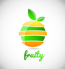 Sliced fruit company logo icon design