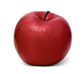 Isolated Red Apple on a White Background