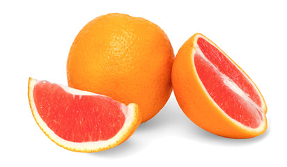 Isolated Fruit Oranges on a white background