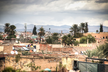 View over the city of Marrakesh in Morocco

