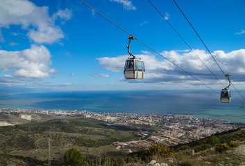Cableway at Benalmadena, Andalusia, Spain