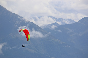 Paraglider in the French Alps