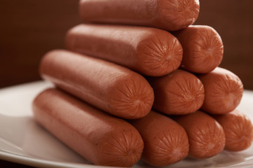 sausage on a white plate