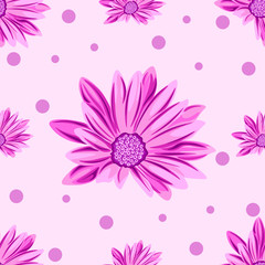 seamless pink floral pattern