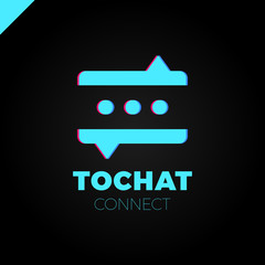 Mini Chat Logo. Bubble and three dots