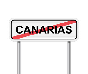 Exit of Canarias, Spain road sign vector