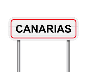 Welcome to Canarias Spain road sign vector