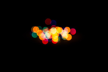 Bokeh. Christmas garland
