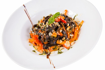black pasta with zucchini