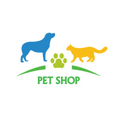 Logo design template for pet shops and veterinary clinics