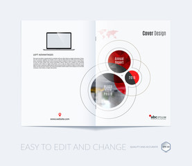 Business vector. Brochure template layout, cover design annual r