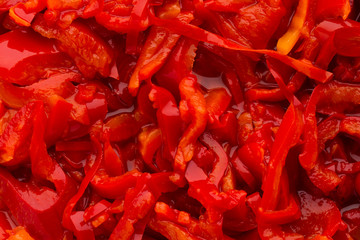 Red pepper marinade baked on grill.