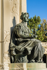 Monument to King Alfonso XII. Buen Retiro Park, Madrid. Spain.