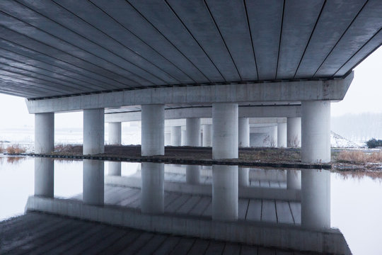 Under the A5 highway bridge in Amsterdam.