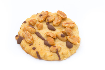 Cookies nuts on the  isolated on white background.