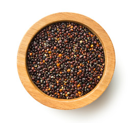 Black quinoa seeds.