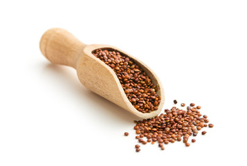 Red quinoa seeds.