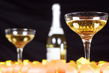 Happy New Year Champagne Sparkling Wine glasses