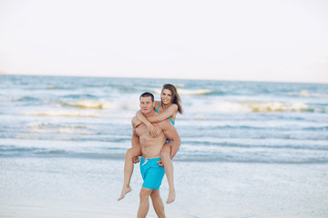 beautiful couple on the beach