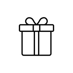 Gift box icon isolated on white background. Vector design.