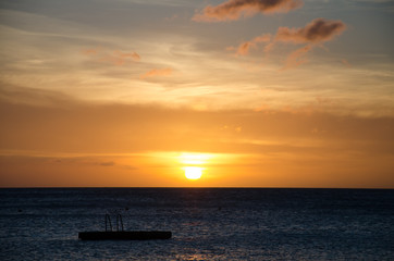 Curacao Porto Mari beach Sunset, Late afternoon