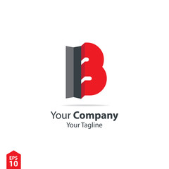 Initial Letter B 3D Style Paper Logo