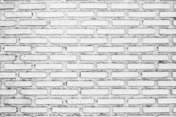 Dirty white brick wall, old wall background, black & white background.