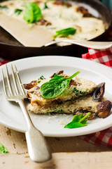 Spinach and Mushroom Egg White Frittata.