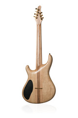 Naklejka premium Wooden electric guitar rear view