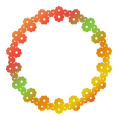 Abstract silhouette floral frame.