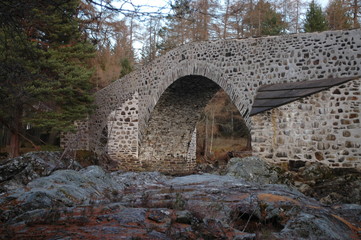The Old Bridge of Dee, Invercauld, Braemar.  This was the crossing point of the military road from Blairgowrie to Inverness built by General Caulfield.