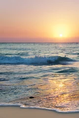 Foto auf Acrylglas Seven Mile Beach, Grand Cayman Sonnenuntergang über Seven Mile Beach, Grand Cayman