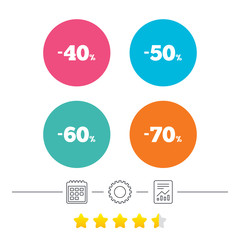 Sale discount icons. Special offer price signs.