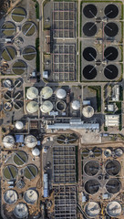 water treatment plant factory from above