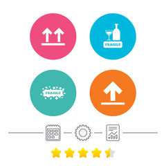 Fragile icons. Delicate package delivery.