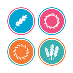 Agricultural icons. Gluten free symbols.